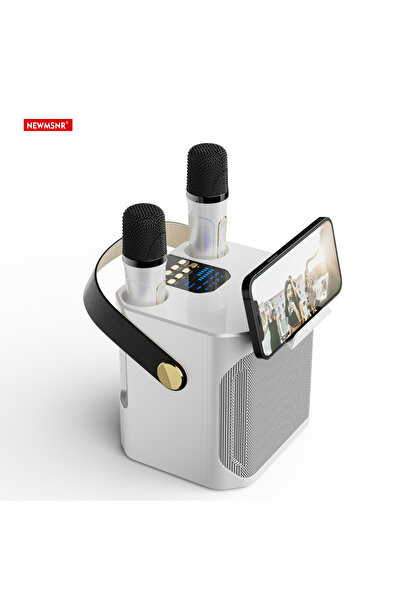 Choice white High Power Karaoke Bluetooth Speaker Portable 360 Stereo Surround Waterproof Wireless Subwoofe