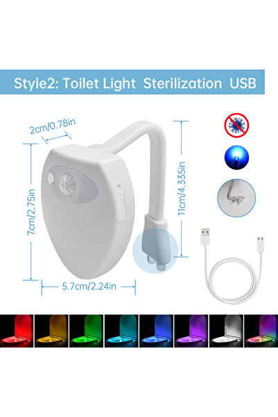 Choice With Sterilization Toilet Night Light With Motion Sensor Activated LED...