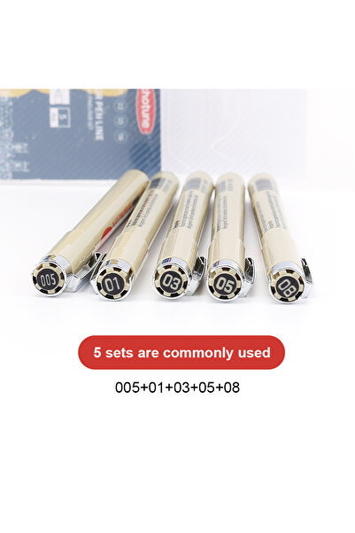 Choice 5Pcs set 12 Tip Pigment Liner Micron Ink Marker Pen for Manga Draw Sketching Needle Pen Hook Line Pe