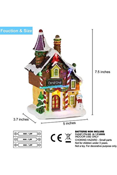 Choice ديكورات متعددة لمنزل خبز الزنجبيل على شكل حلوى عيد الميلاد - مجموعة بن...