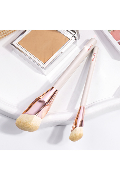 choice2 White-Rose Gold MAANGE 2pcs Makeup Brushes Set Foundation Brush Powde...