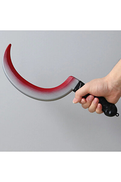 Choice قطعة واحدة من أسلحة الهالوين المزيفة الدموية، سكين وفأس ومنجل بلاستيكي...