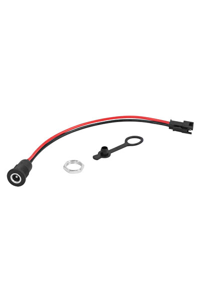 Choice Red 1PC 5.5 x 2.1mm DC Power Jack Socket Female Panel Mount to 2 Pin JST SM Male Plug Connector Cabl