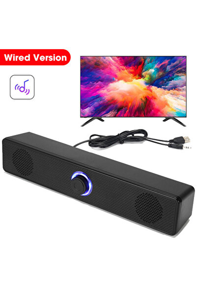 Choice مكبر صوت بلوتوث رباعي الأبعاد سلكي، نظام صوت للمسرح المنزلي، مكبر صوت للكمبيوتر، مكبر صوت للتلفزيون، مضخم صوت