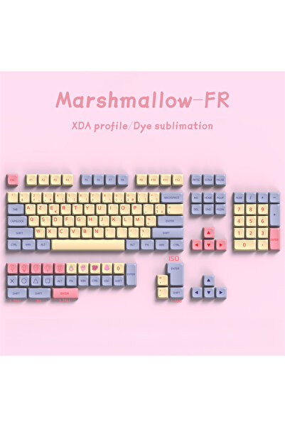 Choice أغطية مفاتيح مارشميلو FR FR PBT XDA للوحة مفاتيح الألعاب الميكانيكية GMK67 Dye S