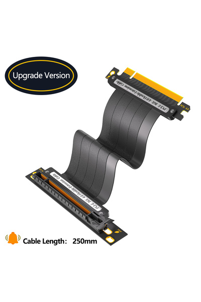 Choice كابل تمديد PCIe 4.0 بزاوية 90 درجة وطول 250 مم، كابل تمديد PCIe 4.0 X1...