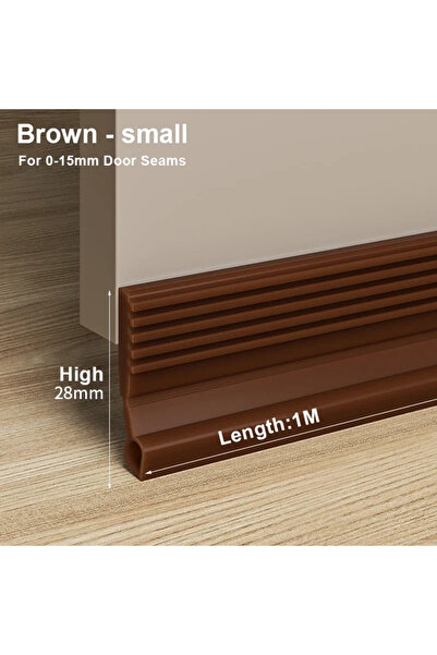 Choice 1M Brown-S New Door Bottom Sealing Strip 1M Windproof Dust Stopper Guard Rain Weatherstrip Noise Red