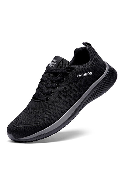 Choice 43 Black Men Running Walking Knit Shoes Fashion Casual Sneakers Breathable Sport Athletic Gym Lightw