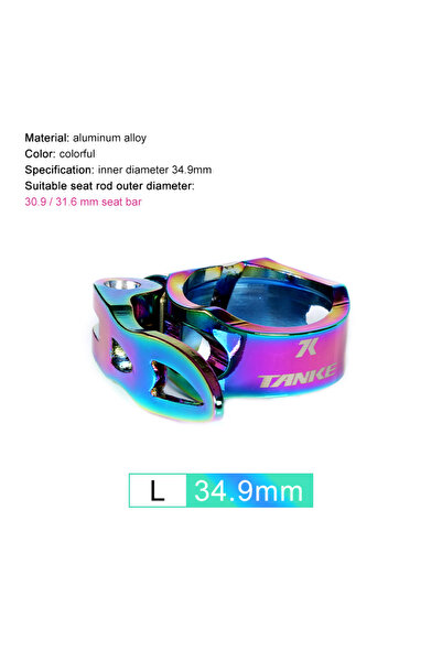 Choice مشبك عمود مقعد الدراجة TANKE TS30-34.9mm الملون، مصنوع من سبائك الألوم...