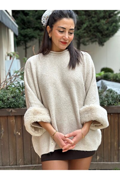 nidistore سترة نسائية بأكمام قابلة للفصل وتفاصيل من الريش قصة فضفاضة ياقة مرتفعة متوسطة الطول