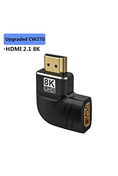 Choice محول HDMI 2.1 بدقة 8K CW270، كابل HDMI بزاوية قائمة 90-270 درجة، ذكر إ...