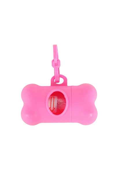 Choice pink 1pc Bone Shaped Pet Garbage Bag Dispenser for Dogs Carrying Clean...