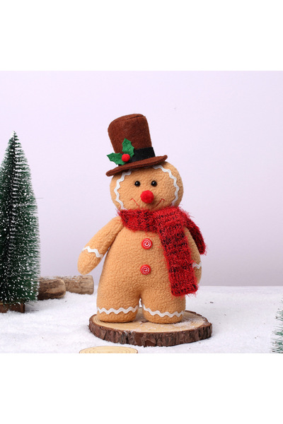 Choice دمية رجل خبز الزنجبيل مقاس 30 سم، دمية ساق قطيفة، زينة شجرة عيد الميلا...