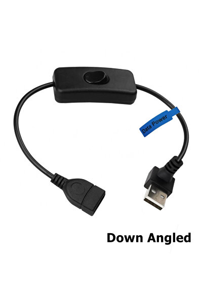 BSN كابل تمديد USB ذكر إلى أنثى بطول 0.3 متر بزاوية 90 درجة مع مفتاح تشغيل/إي...