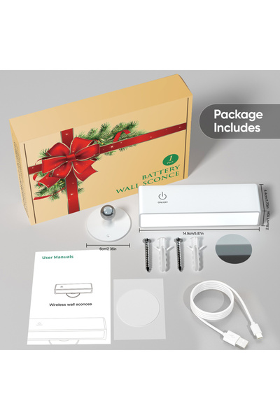 Choice مصباح حائط LED من Yilaie، أبيض 4000 كلفن، تحكم باللمس، قابل للدوران، ق...