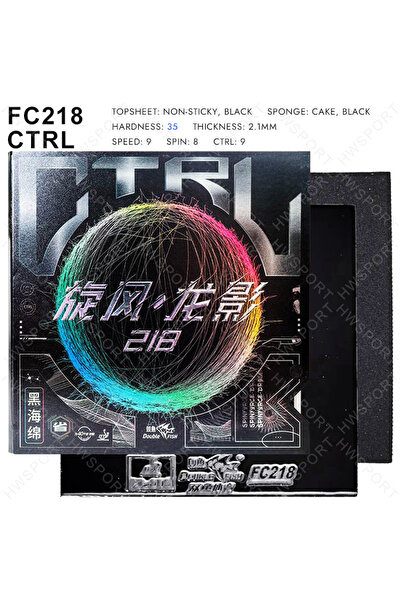 Choice CTRL 35 Black DOUBLE FISH Table Tennis Provincial Level FC218 Spin Control Ping Pong with Pre-tun.