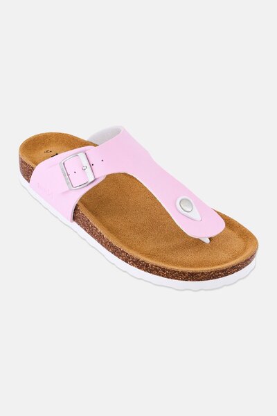 MUDD Women Slip On Cork Sandals, Pink