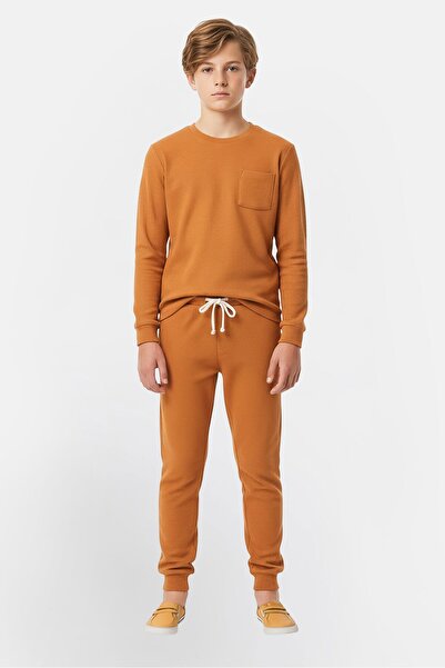Lily & Jack Kids Boy 2 Pcs Ribbed Long Sleeve Sweater And Sweatpants, Light B...