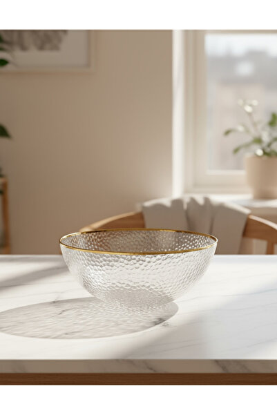 REDTAG Gold Band Glass Salad Bowl