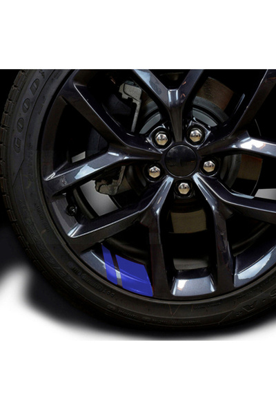 Choice 6PCS blue 6PCS Reflective Car Wheel Decal Sticker Pressure Adhesive Au...