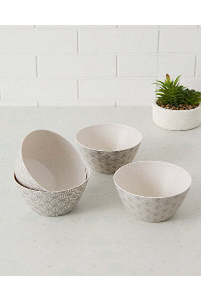 REDTAG طقم أوعية من الخيزران الرمادي (4 قطع)