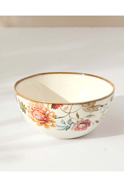 REDTAG وعاء شوربة من الخزف الصيني العظمي الجديد متعدد الألوان بنقوش زهرية – 15.3 سم