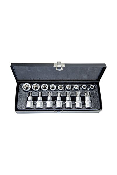 NTTolls Nt Tools Ncset83 16Pcs 1/2" Cr-V Torx and E Type Torx Socket Set