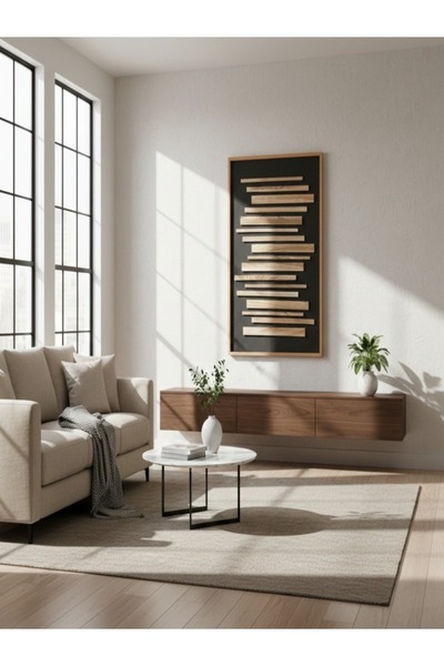 Bec4 لوحة جدارية خشبية مودرن