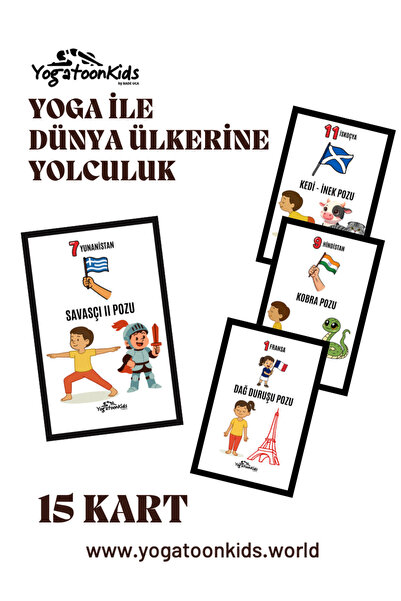 Yogatoon Kids World Çocuk Yogası Eğitim Kartları – Ülke Temalı Yoga, Hareket ...