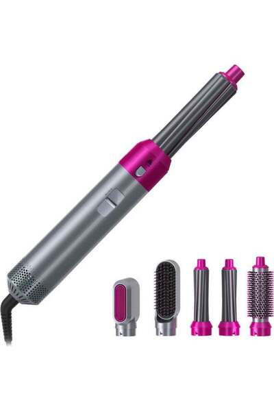 Generic Multifunctional Warm-Air Hair Dryer with 5 Blowing Comb Multicolour