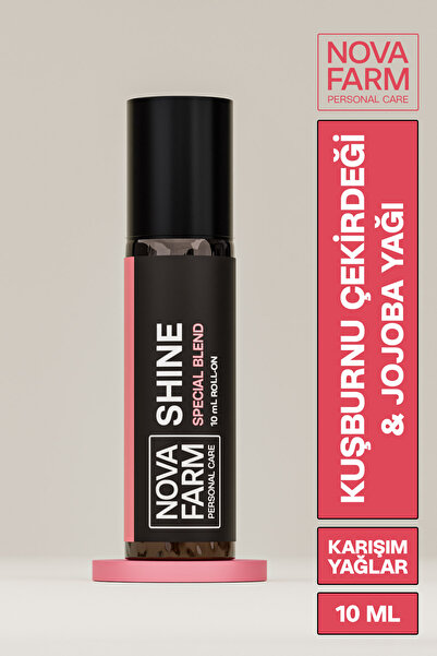 Nova Farm Shine Kuşburnu Çekirdeği Yağı + Jojoba Yağı Roll-On 10 ml