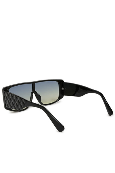 london Rag Women Cushion Textured Oversized Sunglasses in Black