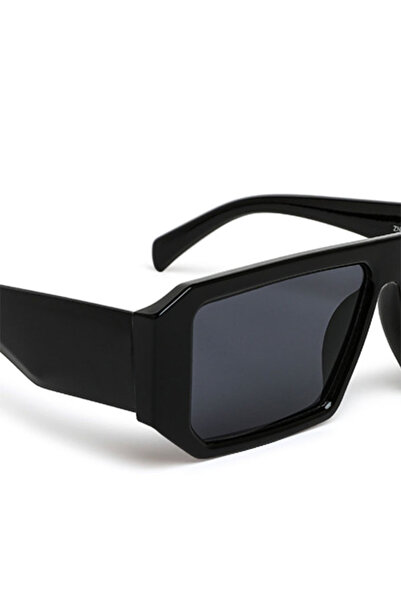 london Rag Women Flat Bridge Rectangular Sunglasses in Black