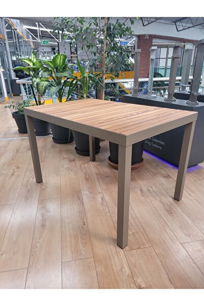 Aluseat Iroko Tablalı Alüminyum Masa 70x120 Capicino