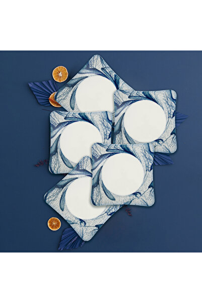 Güral Porselen Spinoza 6 Parça 24x24 Cm Bone Pasta Takımı - 845