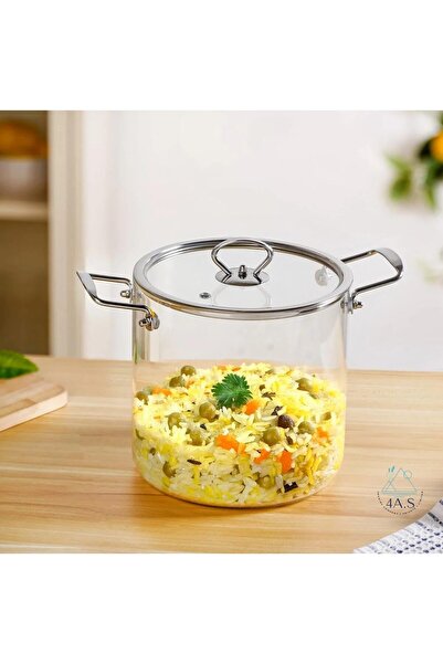 Extra High-Quality Borosilicate Glass Cooking Pot with Lid