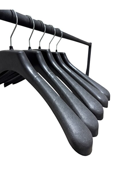 SİMPA PLASTİK 6 ADET CEKET ASKISI GENİŞ OMUZLU