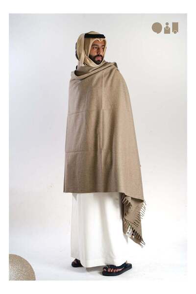 Generic شال كشميري - أبيض للرجال