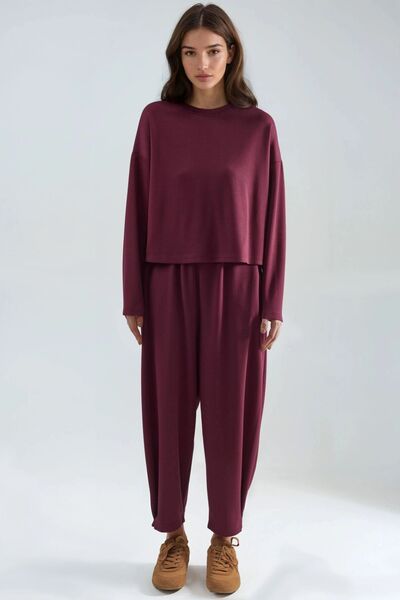 Hiccup Modal Textured Blouse & Shalwar Set Berşan Collection