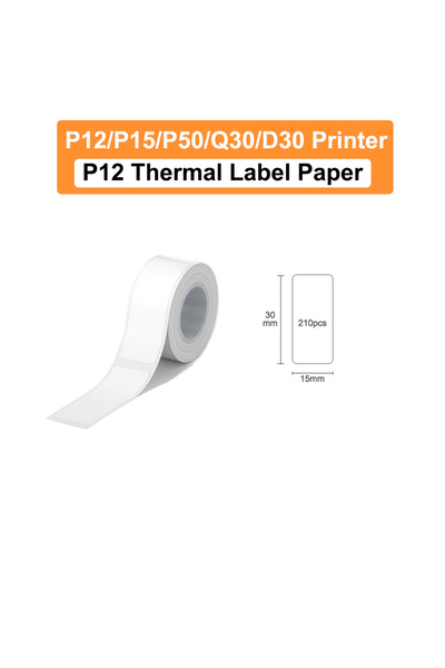 choice2 white 15x30mm 1Roll Self Adhesive Label Sticker 12x40mm 14*30mm Thermal Paper Roll for P12/P15/P50/Q