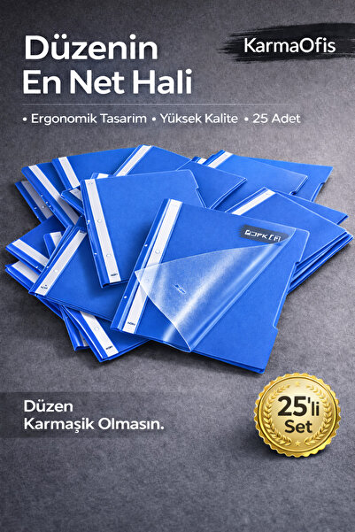 KarmaOfis Plavi A4 set registratora sa prstenom od 25 komada – Izdržljiv i er...
