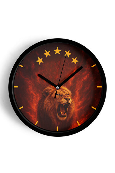 JHAAR Ceas de perete modern cu design ventilator - 25 cm - Carcasă neagră cu ...