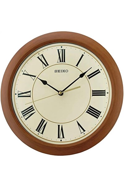 Seiko Ceas de perete QXA713T, cuarț, crem, analogic, clasic