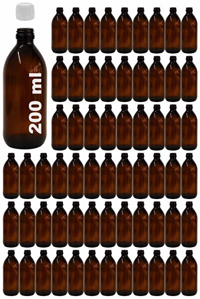 Afracam 200 ml Round Medicine Syrup Bottle 200 Cc Amber Brown Glass Bottle wi...