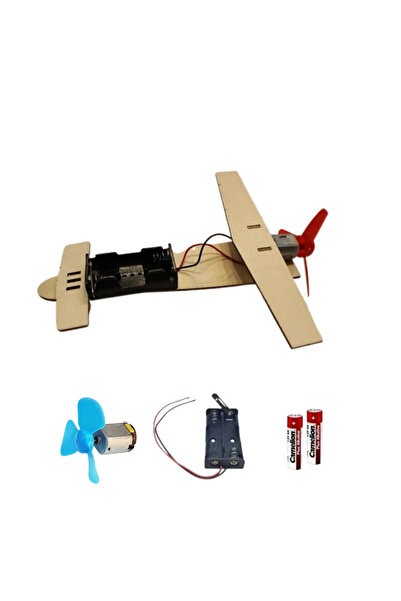 Fapatech Ahşap Elektrikli Vecihi Model Uçak Elektrikli Stem Fen Bilimleri Kit...