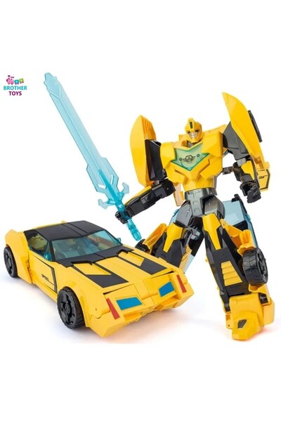 Brother Toys Transformer Car That Turns into a Metal Body Bumblebee Robot Bumble Bee Bambıl Bi
