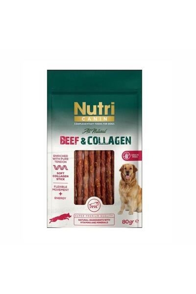 Nutri Canin Collagen Biftekli Yumuşak Çubuk Köpek Ödülü 80 gr