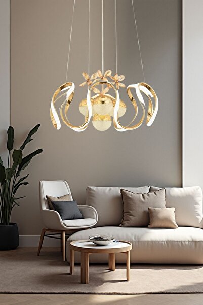 Harnelli 3 Renk Yanabilen 4 TOPLU Modern Ledli Avize