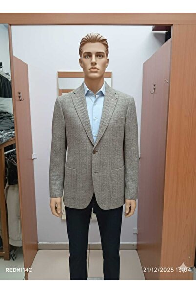 MESUT COLLECTİON MARİO SANTANA % 100 YÜN DESENLİ BLAZER CEKET (6 DROP)