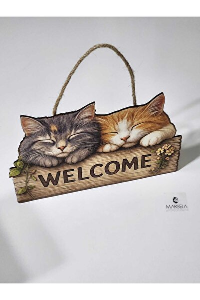 GÜLNAR BİJUTERİ Printed Wooden Door Ornament